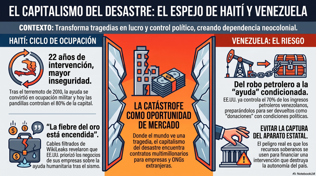 Infografía explica el capitalismo del desastre